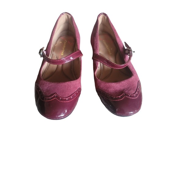 COMFORTIVA leather  Mary-jane Wedge  Preowned cushioned memory foam woman's  7W - Picture 2 of 6